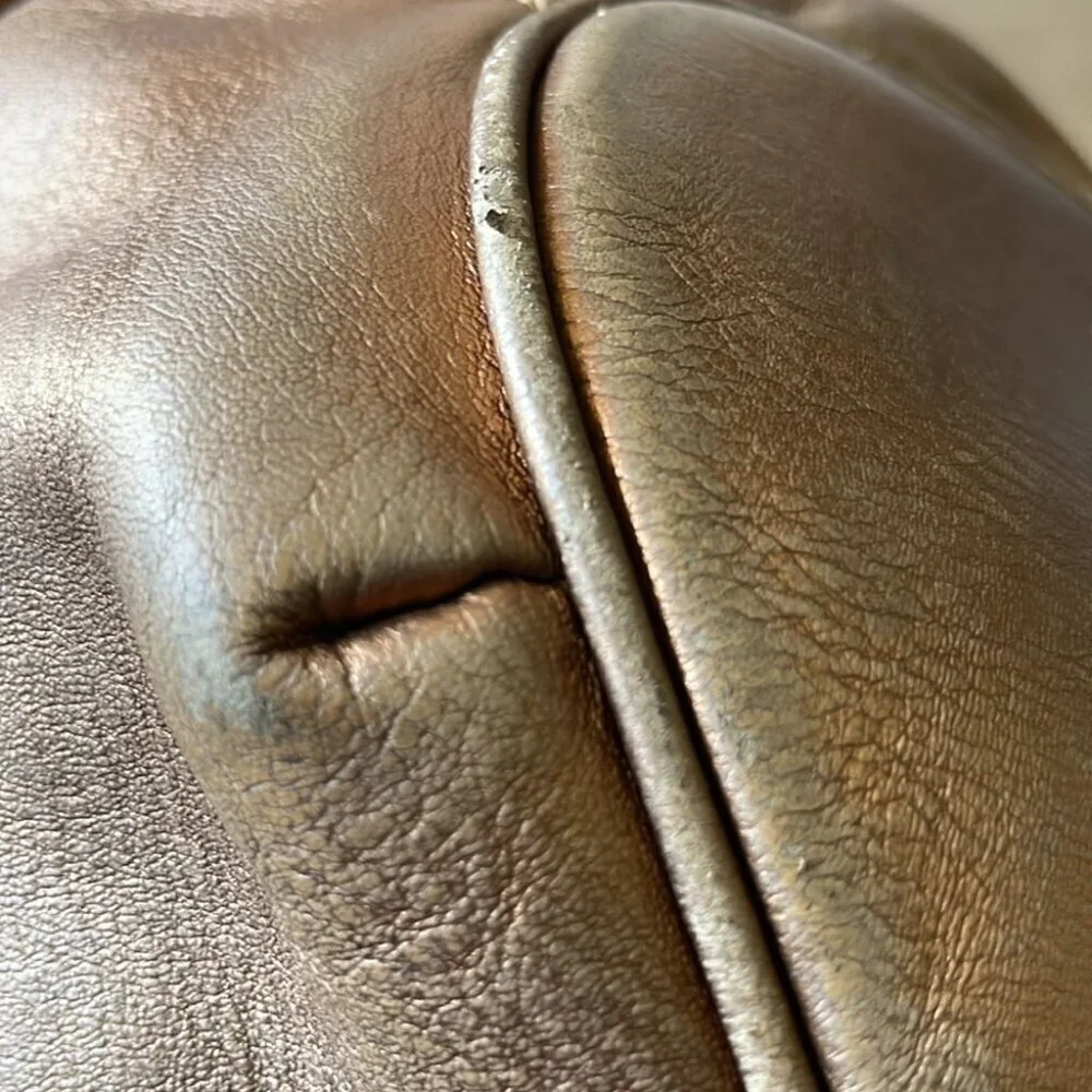 Michael Kors Austin Bronze Metallic Leather Large Hobo Bag - Picture 13 of 15